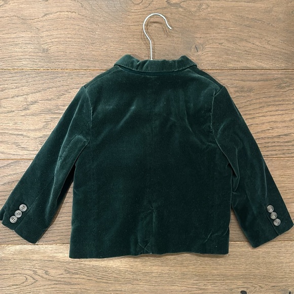 Janie and Jack Velveteen Hunter Green Blazer 2T - Picture 4 of 5